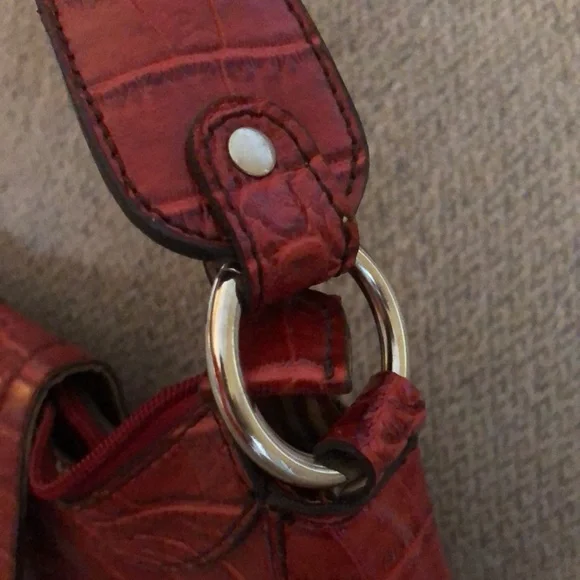 Emilie M. Red Handbag, EUC - Picture 8 of 9